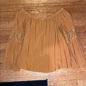 Forever 21 gold off the shoulder top